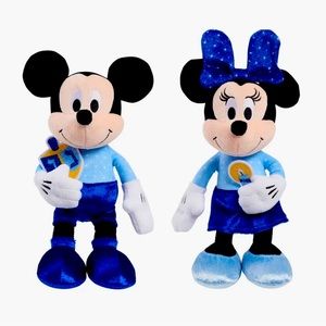 Disney Hanukkah Mickey Mouse and Minnie Mouse Plush SET of 2 Mint in FACTORY PKG